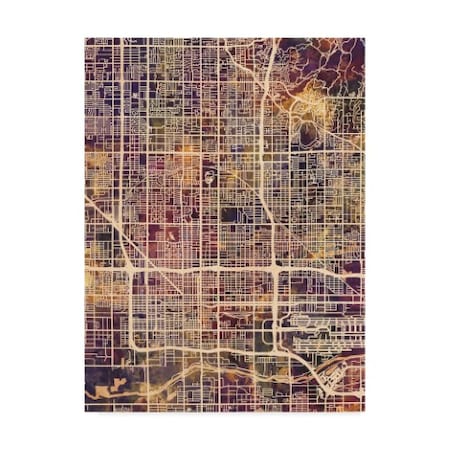 Michael Tompsett 'Phoenix Arizona City Map Ii' Canvas Art,18x24